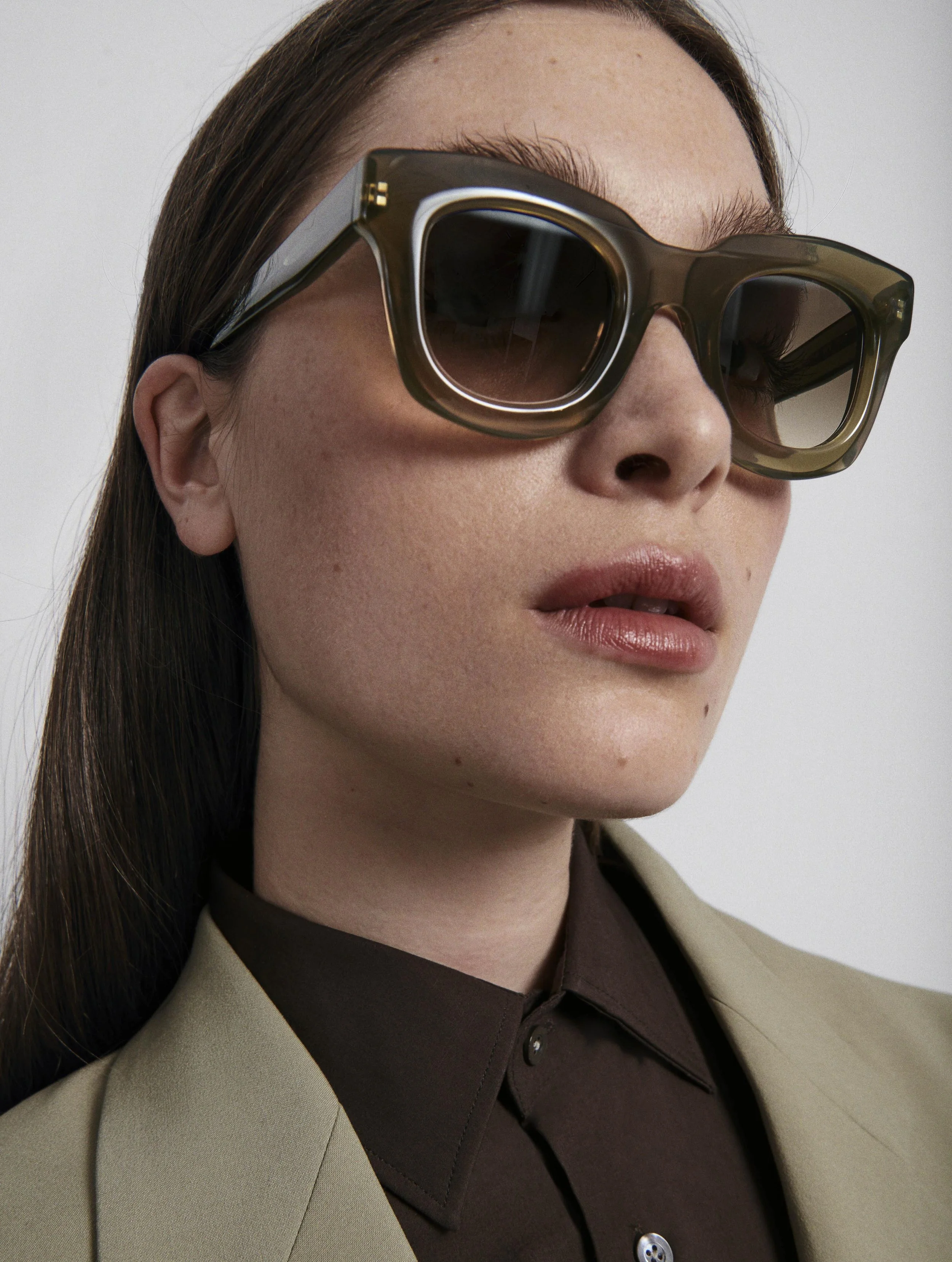 Olive eyewear top